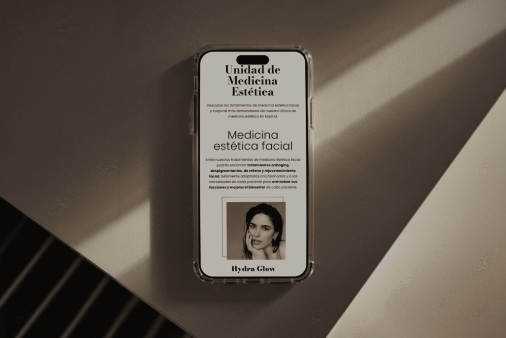 diseño web clinica medicina estetica