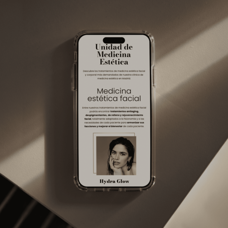 diseño web clinica medicina estetica